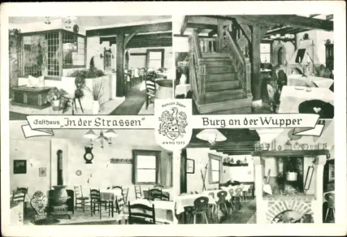 Ak Burg an der Wupper Solingen, Gasthof In der Strassen