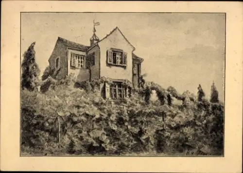 Ak Meersburg am Bodensee, Haus in Weinbergen,  Annettes Fürstenhäusl