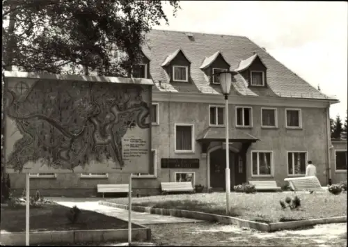 Ak Goßwitz Unterwellenborn in Thüringen, FDGB-Erholungsheim 'Aktivist', Lageplantafel/Übersichtsp