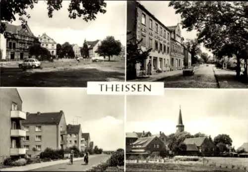 Ak Theißen Zeitz im Burgenlandkreis, Platz der Einheit, Weißenfelser Straße, Wilhelm Pieck-Straße