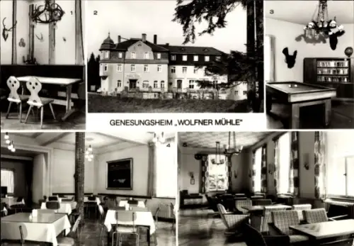 Ak Crottendorf im Erzgebirge, Crottendorf, Genesungsheim 'Wolfner Mühle', Markersbach, Billardzim