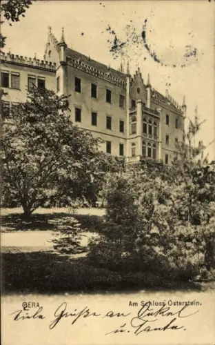 Ak Gera in Thüringen,  Schloss Osterstein