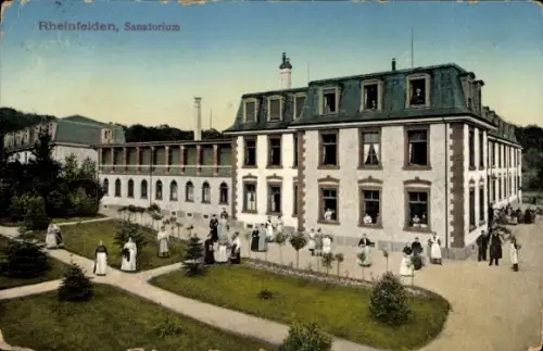 Ak Rheinfelden Kt. Aargau Schweiz, Sanatorium, Gartenpartie