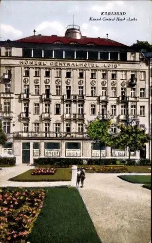 Ak Karlovy Vary Karlsbad Stadt, Künzel Central Hotel Loib