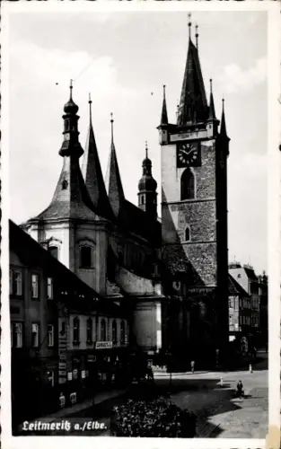 Ak Litoměřice Leitmeritz Region Aussig, Stadtkirche