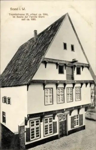 Ak Soest in Westfalen, Soest i. W., Thomästrasse 22, Familie Stern, erbaut ca. 1540