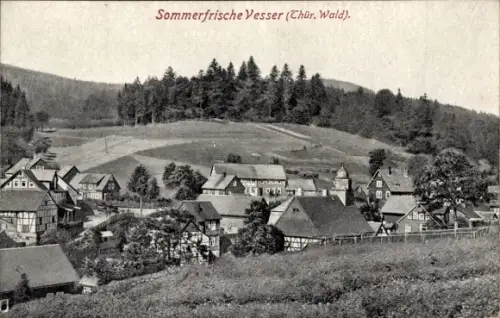 Ak Vesser Suhl in Thüringen, Panorama