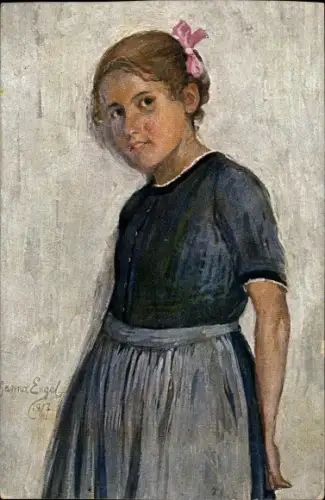 Künstler Ak Engel, Johanna, Resi, Portrait von einem Mädchen