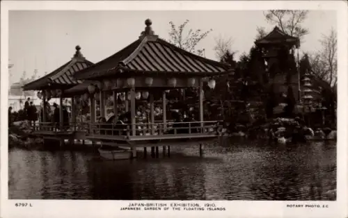 Ak London, Japan–British Exhibition 1910, Japanischer Garten