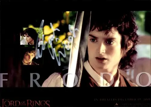 Ak Schauspieler Elijah Wood, Frodo Beutlin, Autogramm