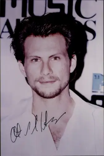 Ak Schauspieler Christian Slater, Portrait, Autogramm