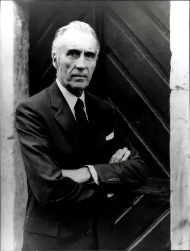 Ak Schauspieler Christopher Lee, Portrait, Autogramm