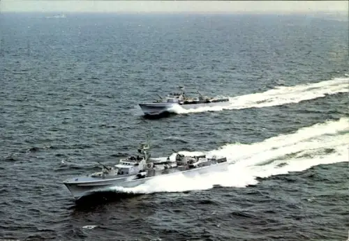Ak Deutsche Kriegsschiffe, Schnellboote vom Typ Jaguar, Bundesmarine