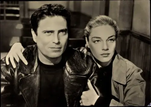 Ak Schauspieler Simone Signoret und Raf Vallone, Therese Raquin, Portrait