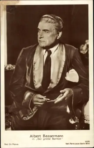 Ak Schauspieler Albert Bassermann in Der grosse Bariton
