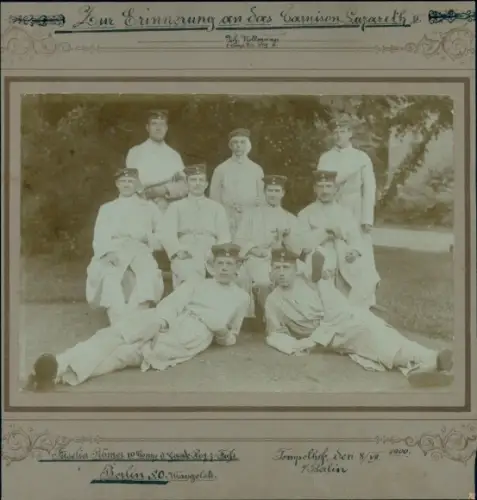 Foto Deutsche Soldaten in Uniformen, Kaiserzeit, Garnison