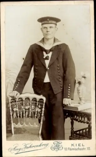 Foto Deutscher Seemann in Uniform, Porträt, Kaiserliche Marine