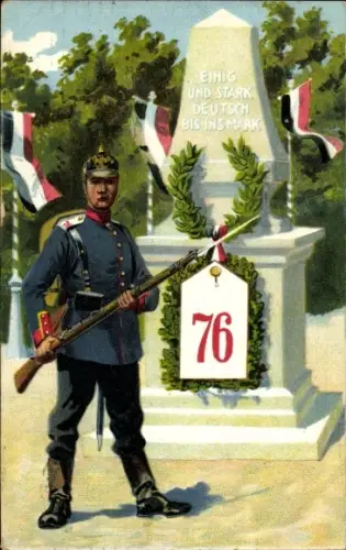 Regiment Ak Einig und stark Deutsch bis ins Mark, Soldat mit Bajonett, Regiment 76