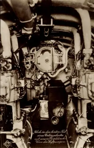 Ak Deutsches U-Boot, Luftpumpen, Kaiserliche Marine