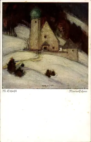 Künstler Ak Schiestl, Matthäus, Maria Schnee, Kirche