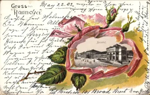 Passepartout Rosen Litho Hannover, Bahnhof