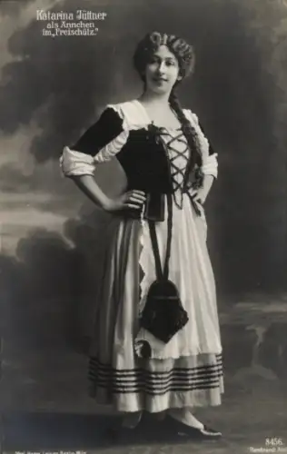 Ak Opernsängerin Katarina Jüttner als Ännchen, Freischütz