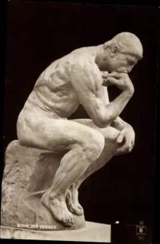 Ak Skulptur Der Denker, Rodin