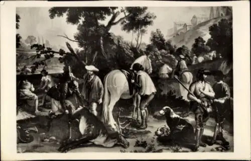 Künstler Ak Wouwerman, Escenas de caza