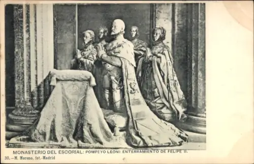 Künstler Ak Leoni, Pompeo, Enterramiento de Felipe II