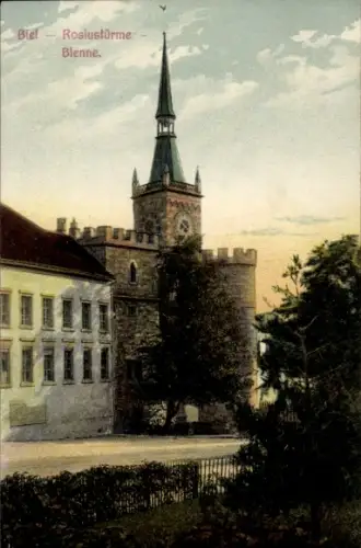 Ak Biel Bienne Kt. Bern, Rosiustürme