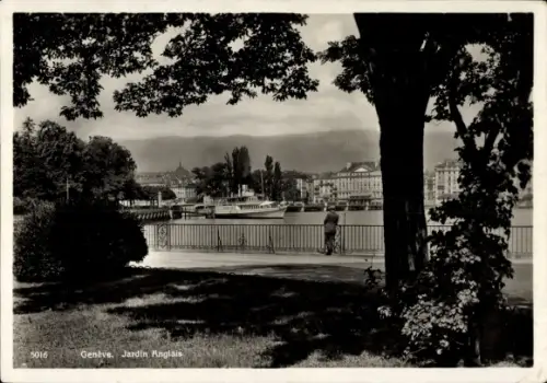 CPA Genève, Suisse, Jardin Anglais