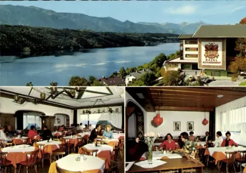Ak Millstatt am See Kärnten, Hotel-Restaurant-Café Alexanderhof, Innenansicht