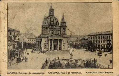 Ak Warszawa Warschau Polen, Alexanderplatz
