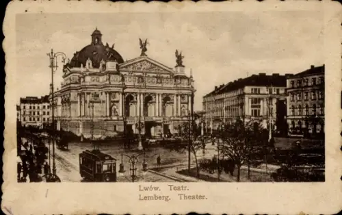 Ak Lwów Lemberg Ukraine, Theater