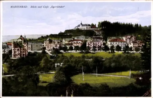 Ak Mariánské Lázně Marienbad Region Karlsbad, Café Egerländer