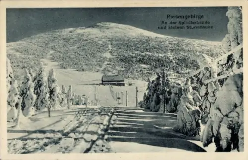 Ak Spindleruv Mlýn Spindlermühle Riesengebirge Region Königgrätz, Špindlerova bouda, Spindlerbaude