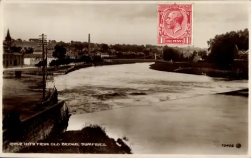 PC Dumfries, Scotland, River from Old Bridge
