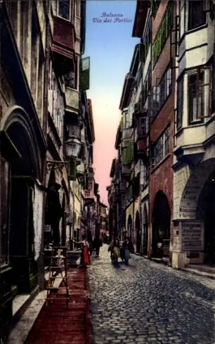 Ak Bozen Bolzano Südtirol, Via dei Portici