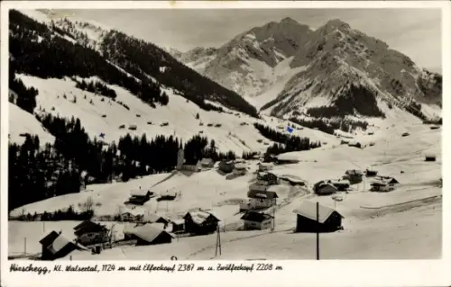 Ak Hirschegg Mittelberg im Kleinwalsertal Vorarlberg, Winterlandschaft