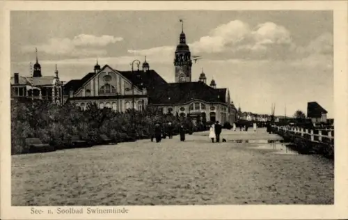 Ak Świnoujście Swinemünde Pommern, Straße