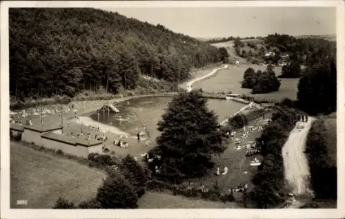 Ak Bad Lobenstein in Thüringen, Flussbad im Koselgrund