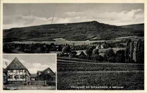Ak Vockerode Meißner in Hessen, Schwalbental, Gasthaus zum weißen Ross, V. Guthardt