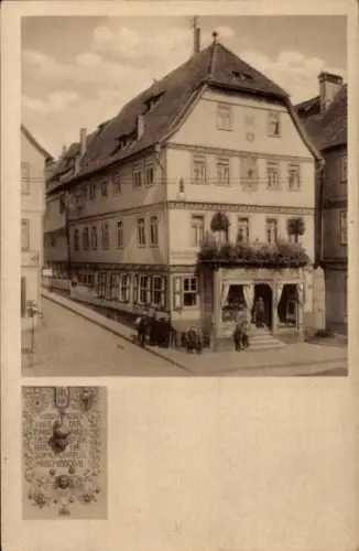 Ak Schmalkalden in Thüringen, Lutherhaus, Hauswappen