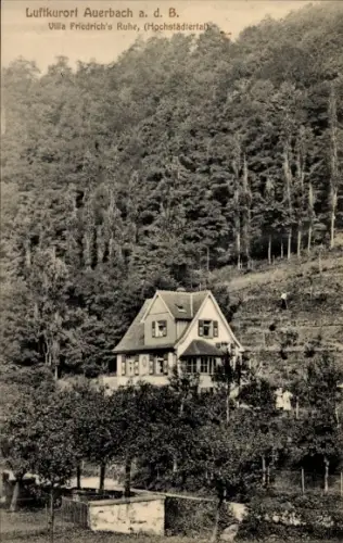 Ak Auerbach Bensheim an der Bergstraße Hessen, Villa Friedrichs Ruhe