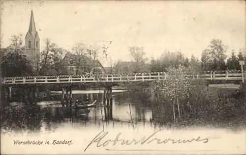 Ak Handorf Münster in Westfalen, Wersebrücke
