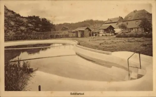 Ak Braunfels im Lahn Dill Kreis, Sommerbad, Schülerbad, Schwimmbecken