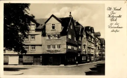Ak Kassel in Hessen, Am Holzmarkt, Blick in die Waisenhausstraße, Fleischermeister Wilhelm Pötter