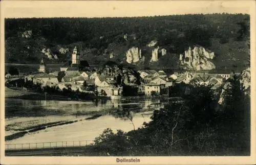 Ak Dollnstein im Altmühltal Mittelfranken Oberbayern, Gesamtansicht