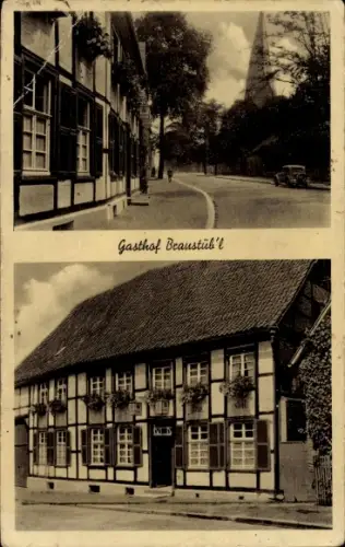 Ak Soest in Nordrhein Westfalen, Gasthof Braustüb'l, Strassenansicht