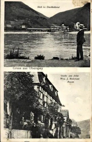 Ak Oberspay Spay am Rhein, Blick ins Dinckholdertal, Gasthof zum Anker